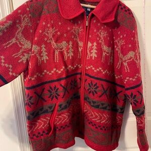 Venezia Red and Cream Utility Jacket